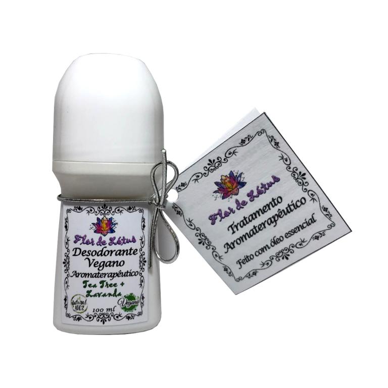desodorante natural com óleo essencial de lavanda e tea tree ou melaleuca