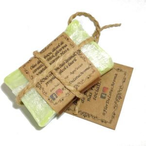 sabonete natural vegano artesanal com óleo essencial de limão siciliano para aromaterapia