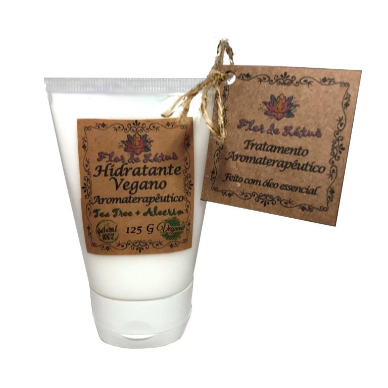 hidratante para pele oleosa anti-acne natural vegano artesanal com óleos essenciais de tea tree e alecrim contra cravos e espinhas