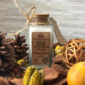 sais de banho para aromaterapia com oleo essencial de anis estrelado